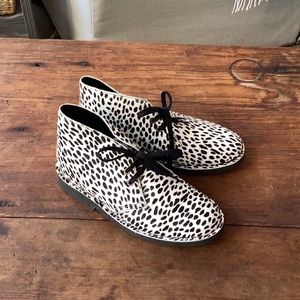 Clarks Desert Boots, Black and White Cowhide